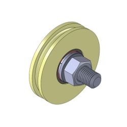 Ролик капролон d-60 бельевой без скобы