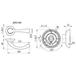 Ручка раздельная FUARO BRIO RM GP/SG-5 золото/мат.золото