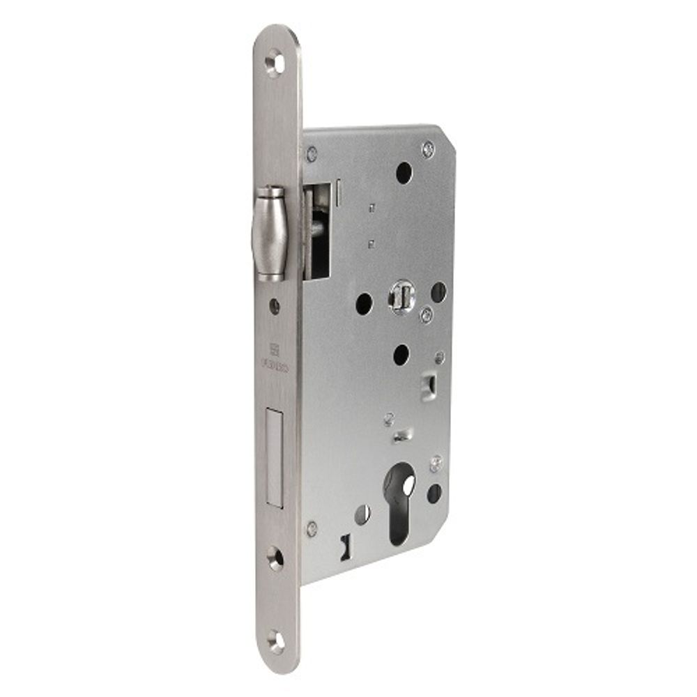 Замок врезной FUARO DD.INOX/C-55/72R с роликовой защелкой /58859/