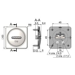 Накладка сувальдного замка КРИТ КлС-К11 Бр бронза (1 шт)