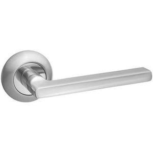 Ручка дверная RENZ 18-08 SN "Бруно" (никель матовый)