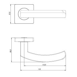 Ручка раздельная AJAX SIGMA JK ABG-6 зеленая бронза /43191/