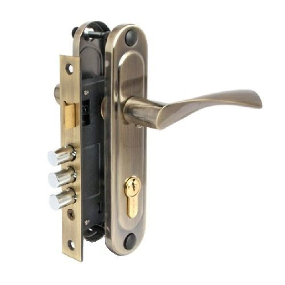 Замок врезной APECS 1023/60 AB бронза