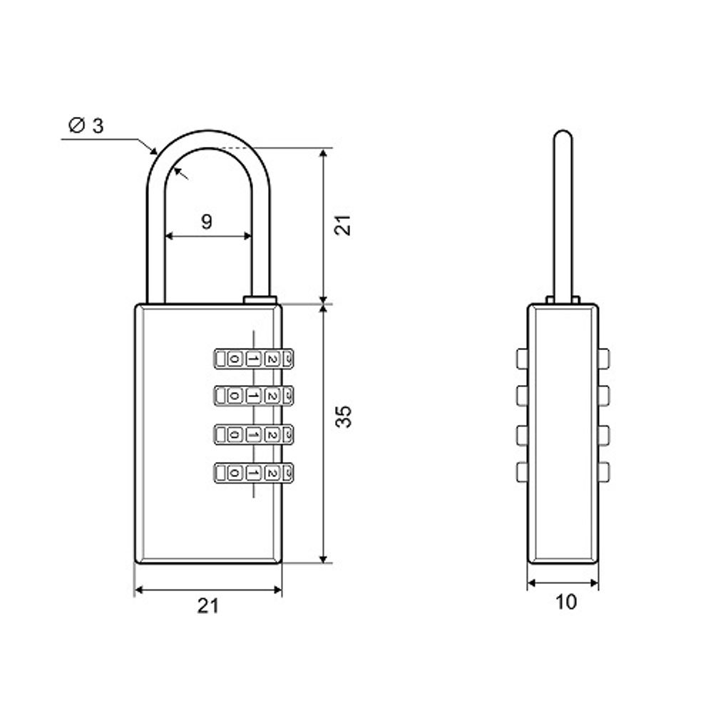 Замок навесной PALLADIUM 401B-20