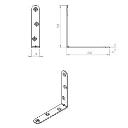 Кронштейн КУНГУР МК 100*100 цинк (1 шт)