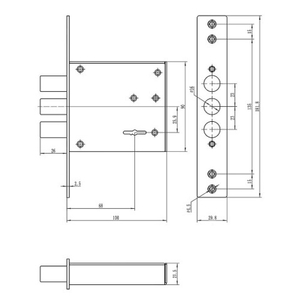 Замок врезной сувальдный PUNTO MDV30S-817 CP (V30/S) CP хром 5кл. /45897/