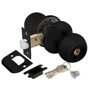 Ручка защелка PUNTO 6072 BL-E (кл./фик.) черный /44519/