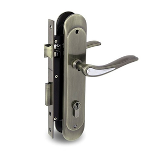 Замок врезной с ручками PALLADIUM ЗВ-1856 AB/CP бронза/хром