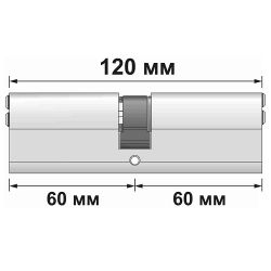 Цилиндровый механизм VANTAGE Z120 (60x60) CP хром 5кл.