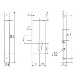 Замок врезной ГАРДИАН 35.01.24