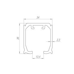 Верхняя направляющая ARMADILLO SLD.Comfort-PRO 80/2,3/2000 track (2 м) BL черный /61001/