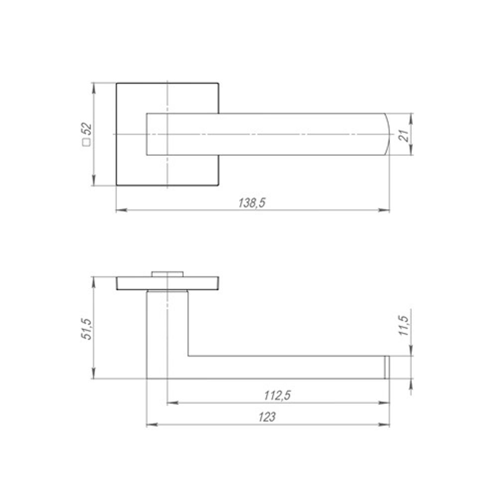 Ручка раздельная AJAX OPTIMAL JS BL-24 черный /48245/