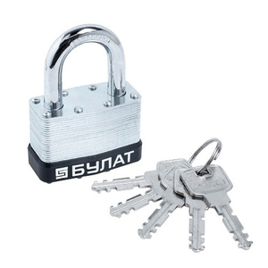 Замок навесной БУЛАТ ВС 0165 стальной 5кл. d11mm