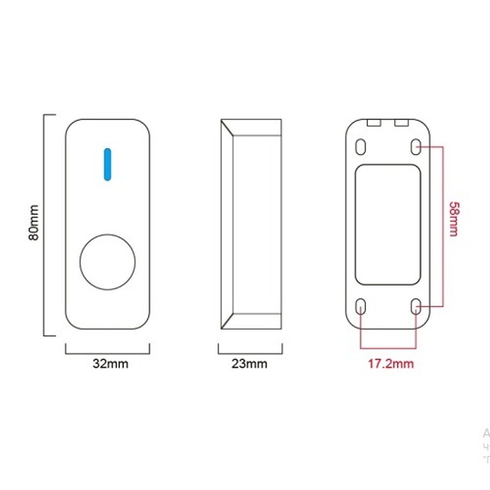 Кнопка выхода TS-NoTouch белый