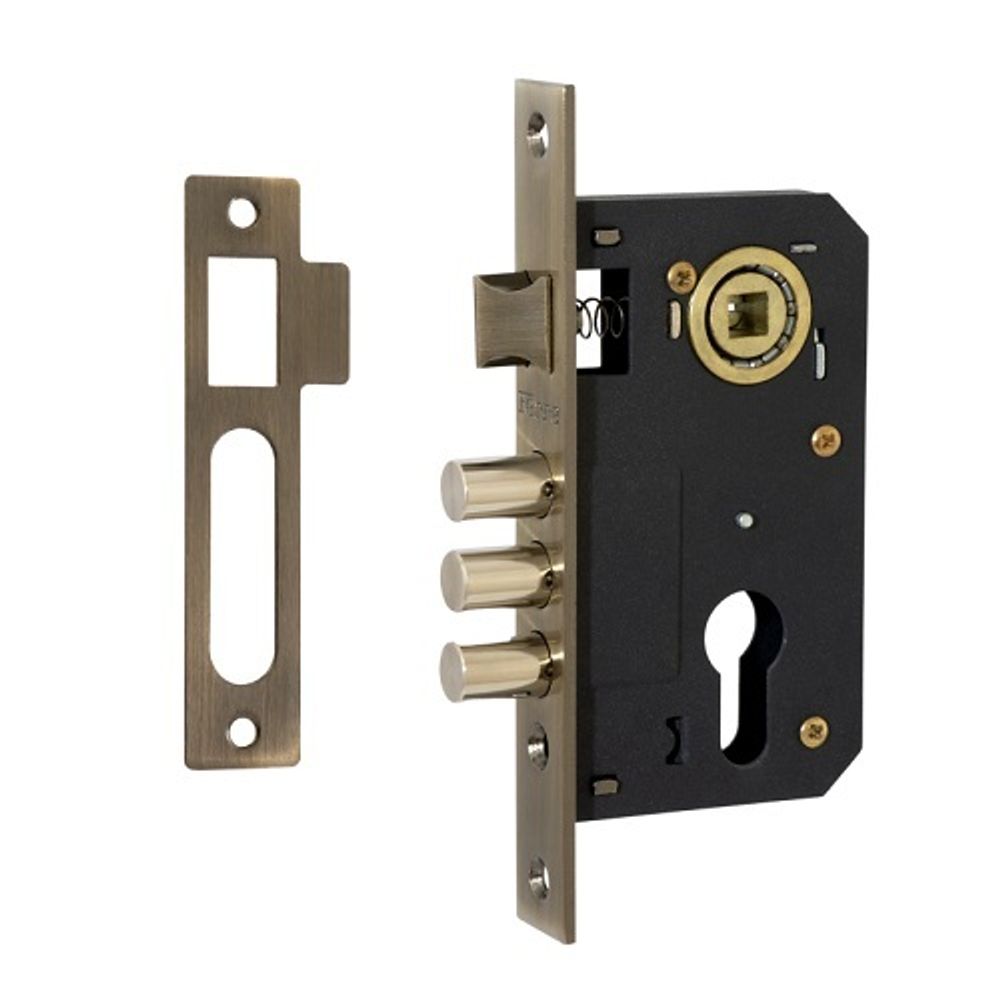 Замок врезной VETTORE 9011 SR-3R AB бронза