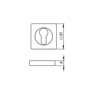 Накладка под цилиндр PUNTO ET ZQ SN/CP-3 мат.никель/хром /41061/