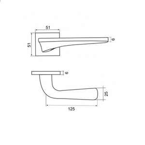Ручка раздельная ABRISS R21.177 MBP черный матовый