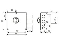Замок накладной АЛЛЮР ЗН1-3-1