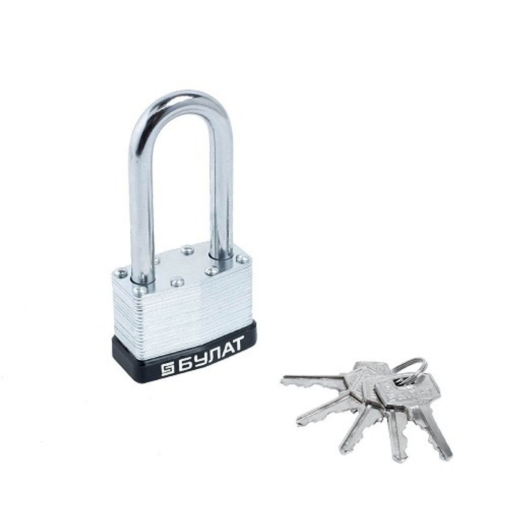 Замок навесной БУЛАТ ВС 0150-01 стальной 5кл. d9mm
