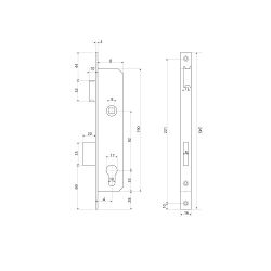 Замок врезной APECS 7000-35 NI никель