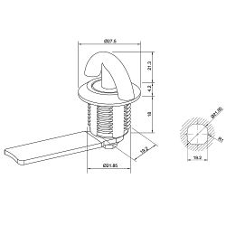 Замок ЗП 407 ручка защищен от проникновения воды и влаги