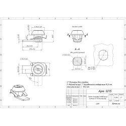 Замок почтовый мебельный Бэнкай 12*25 мм мастер