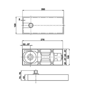 Доводчик напольный 90 T-86D SSS