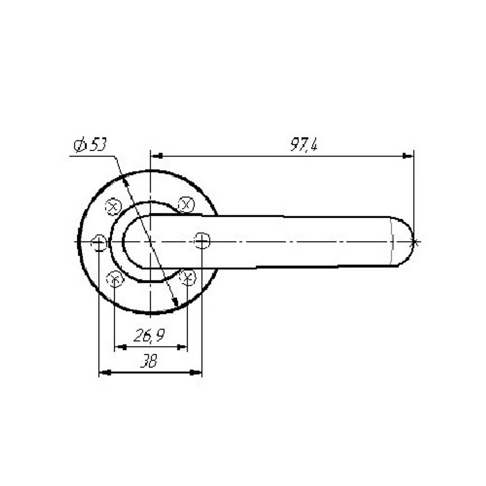 Ручки дверные ЗЕНИТ РФ4.21 (белый)