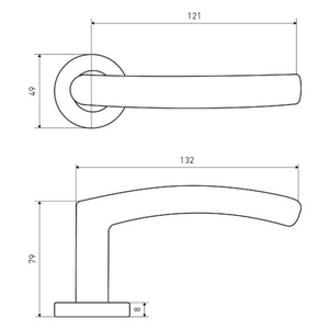Ручка раздельная АЛЛЮР 1802SS INOX PSN перламутровый никель