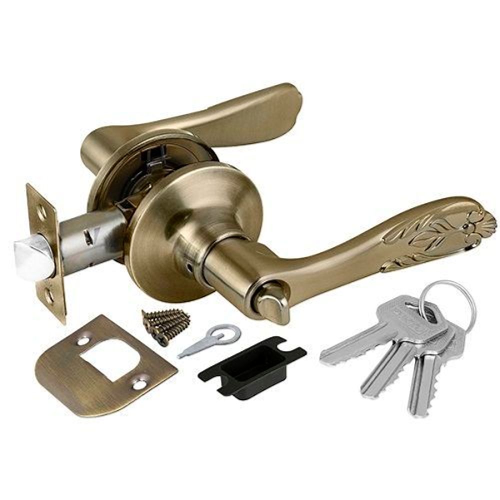 Ручка защелка PUNTO 6033 AB-E (кл./фик.) бронза /36765/