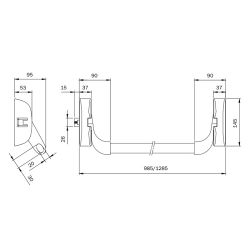 Механизм антипаники DOORLOCK PD900FR, серебристый MG, накладной с защелкой