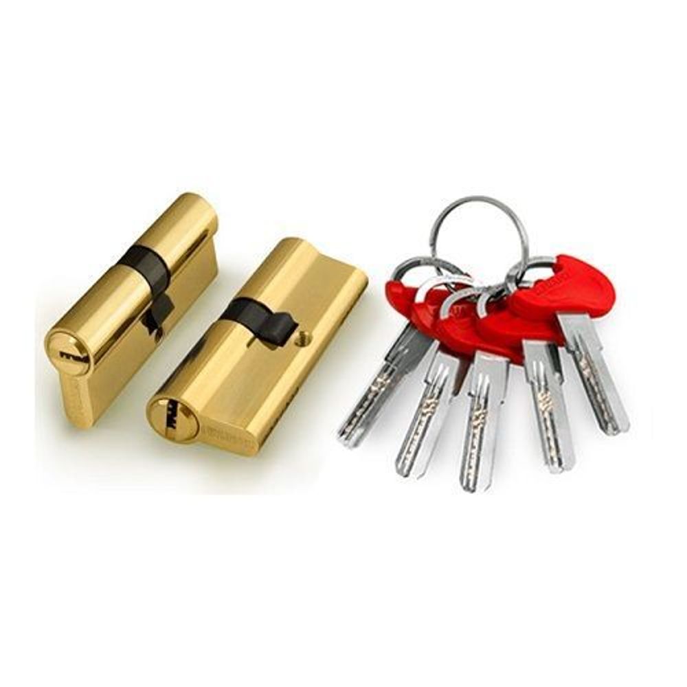 Цилиндровый механизм FUARO D-PRO500/60 mm (25+10+25) PB