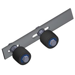 Ролик поддерж. на черн. пластине d-45 , 2шт резиновые ( верхние)