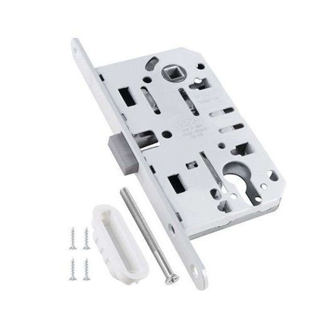 Замок межкомнатный под цилиндр AGB MEDIANA POLARIS B06103.50.91.567 (белый) /40711/