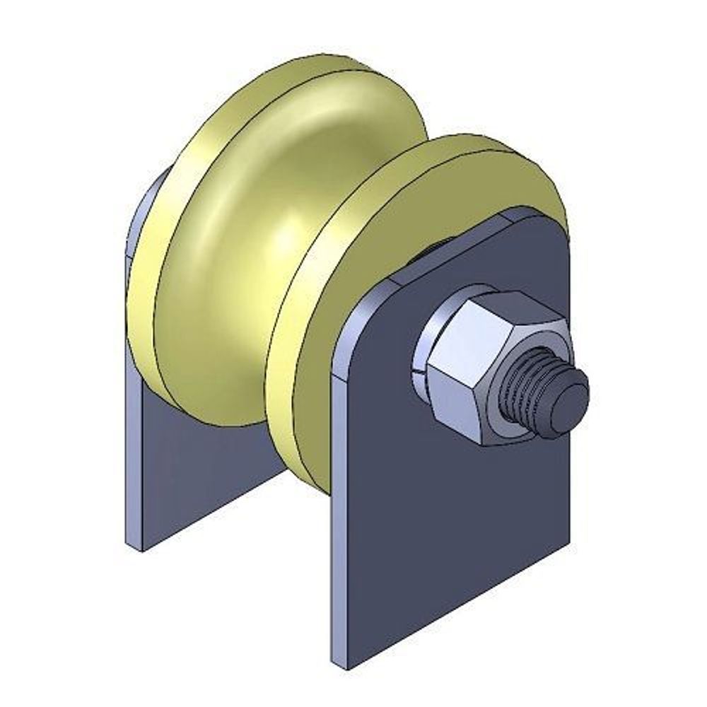 Ролик капролон d-50 под трубу на пластинах
