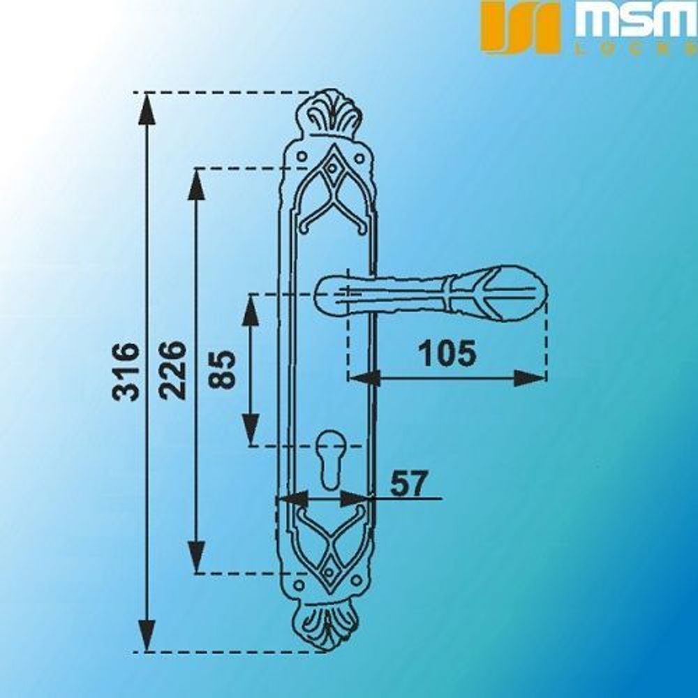 Ручки на планке MSM 429L PB/SB пол.латунь/мат.латунь