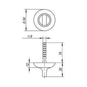 Ручка поворотная FUARO BKW8 AR GP/SG-5 золото/мат.золото /30371/