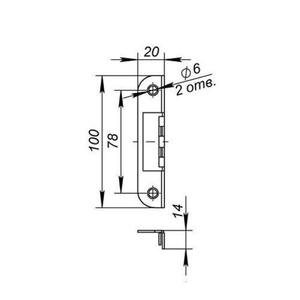 Ответная планка APECS BP-0068 CR хром