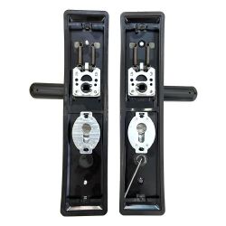 Ручка на китайскую дверь LEKSA 002A-5 графит (универсальная)