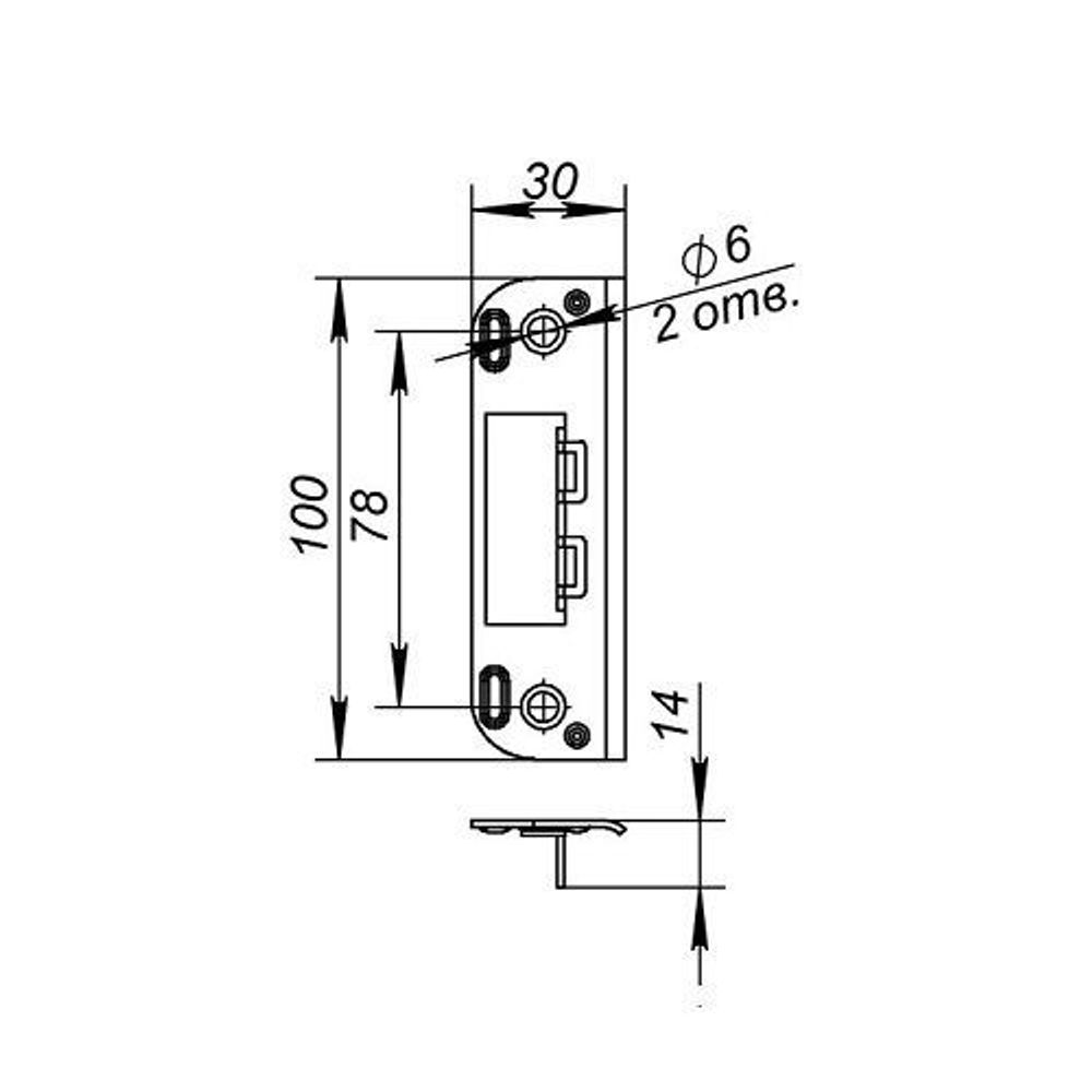 Ответная планка APECS BP-0045 W белый