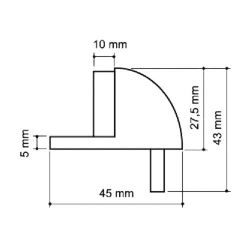 Упор дверной ARMADILLO DH003ZA GP золото /15094/