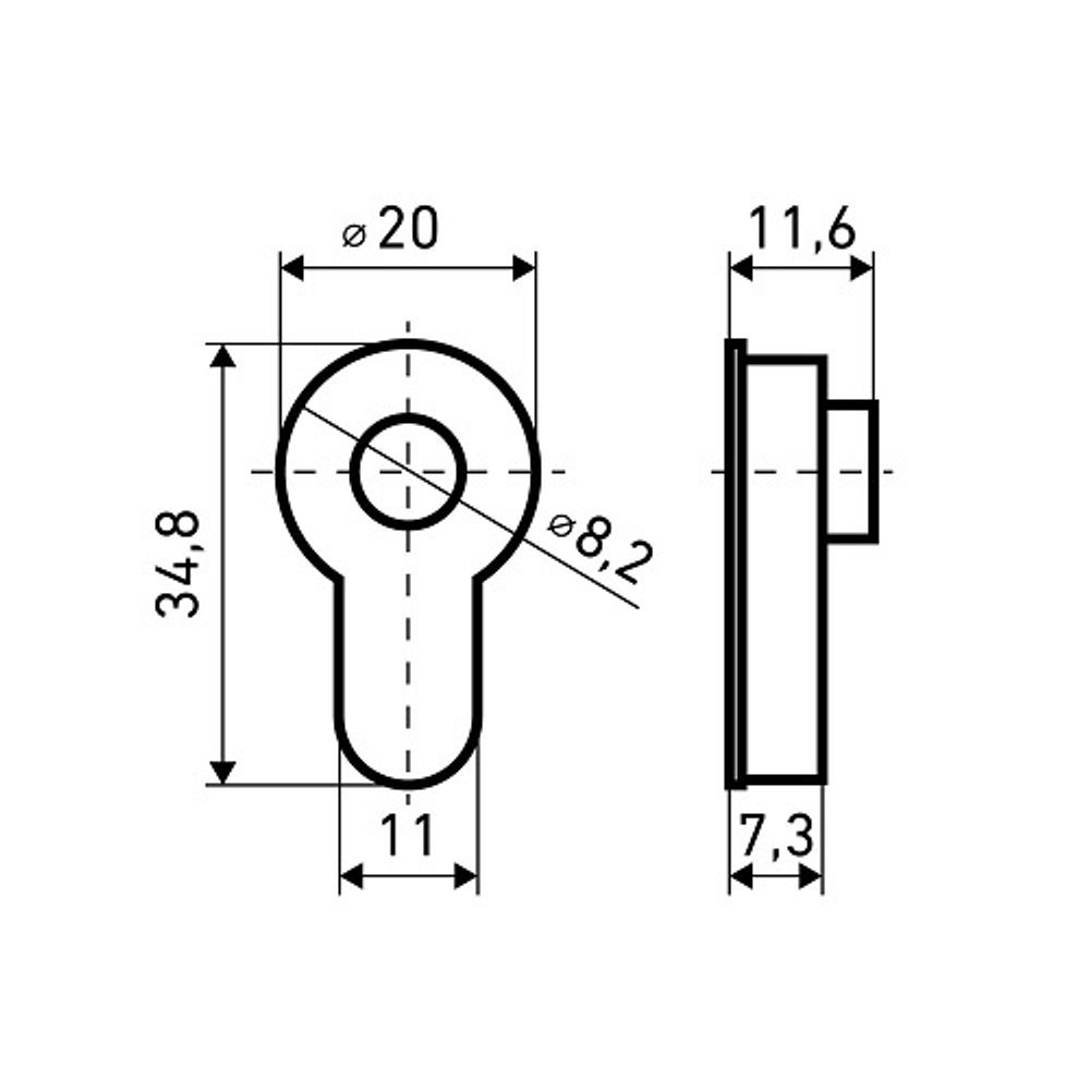 Вставка под шток БУЛАТ для цилиндра АД 01.08 мат.никель