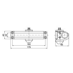 Доводчик дверной PALLADIUM 1025 D (15-25) WH (белый)
