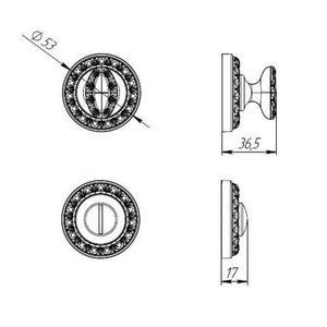 Ручка поворотная PUNTO BK6 MT CP-8 хром /39601/