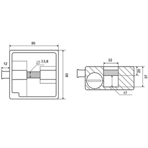 Замок навесной PALLADIUM 605S