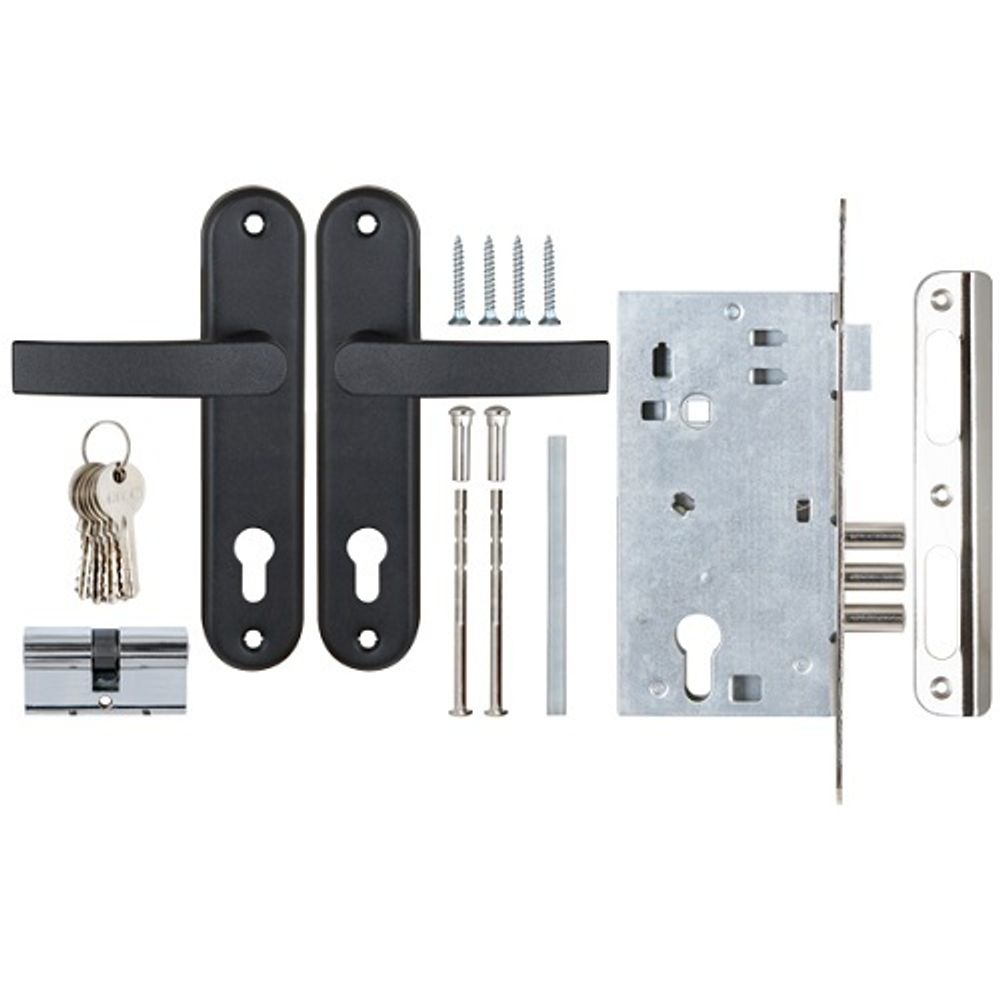 Замок врезной ПРОСАМ 78401 ЗВ4-3 (черный муар) 5 кл. /78401/