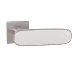 Ручка раздельная PUNTO SHADE EST.Q52 SSC/WH-16 сатин.хром/белый /60439/