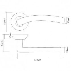 Ручка раздельная BASARA R07.026 AB бронза (квадрат 130)