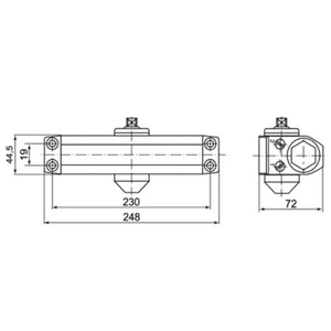 Доводчик дверной PALLADIUM 10120 BC (80-120) BR (коричневый)