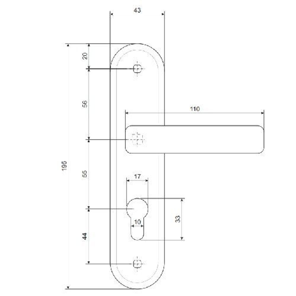 Ручки на планке APECS HP-55.0601 CR хром